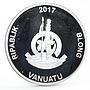 Vanuatu 10 vatu Leaf Erikson and His Viking Ship proof silver coin 2017