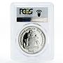 Bahamas 2 dollars Two Flamingos PR70 PCGS proof silver coin 1975