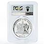 Trinidad and Tobago 5 dollars Scarlet Ibis PR68 PCGS proof silver coin 1973