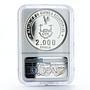 Equatorial Guinea 2000 ekuele FIFA World Cup Argentina PF68 NGC silver coin 1978