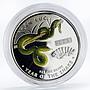 Vietnam 10000 dong Year of the Snake colored silver coin 2001