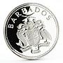 Barbados 25 dollars 10th Anniversary of Caribbean Bank proof silver coin 1980