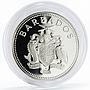 Barbados 25 dollars 10th Anniversary of Caribbean Bank proof silver coin 1980