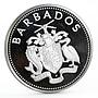 Barbados 25 dollars 10th Anniversary of Caribbean Bank proof silver coin 1980