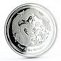 Australia 1 dollar Lunar Calendar series II Year of the Dragon silver coin 2012