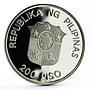 Philippines 200 piso WWF series Mindoro Buffalo proof silver coin 1987