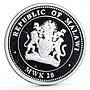 Malawi 20 kwacha Lunar Calendar series Year of the Wealth Tiger silver coin 2010