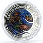 Palau 5 dollars Marine Life Protection series Multicolor Fish silver coin 1992