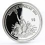 Palau 5 dollars Marine Life Protection series Loggerhead Turtle silver coin 2004