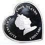 Cook Islands 5 dollars My Everlasting Love Cupid and Roses silver coin 2008