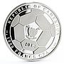 Cameroon 1000 francs Train of Winnings series Football colored silver coin 2018