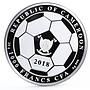 Cameroon 1000 francs Train of Winnings series Football colored silver coin 2018