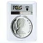 Turks and Caicos Islands 20 crowns George III PR69 PCGS silver coin 1977