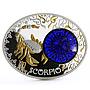 Macedonia 10 denars Zodiac Signs series Scorpio 3D silver coin 2014