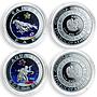 Armenia 100 drams set of 12 coins zodiac signs coloured silver coin 2007 -- 2008