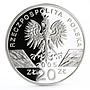 Poland 20 zlotych Endangered Wildlife series Eagle Owl proof silver coin 2005