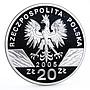 Poland 20 zlotych Endangered Wildlife series Eagle Owl proof silver coin 2005