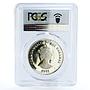 Bahamas 5 dollars First Man on the Moon PR69 PCGS silver coin 1992