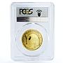 Gabon 10000 francs Mosque Heart of Chechnya Kadyrov PR70 PCGS gold coin 2015