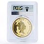 Niue 1 dollar Star Wars series Master Yoda MS70 PCGS gilded copper coin 2011