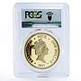 Niue 1 dollar Star Wars series C - 3PO MS69 PCGS gilded copper coin 2011