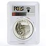 Zimbabwe 10 dollars Wildlife Landmarks Elephant PR67 PCGS silver coin 1996