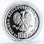 Poland 100 zlotych Protection of Nature series Beaver proba silver coin 1978