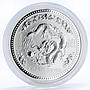 Australia 1 dollar Lunar Calendar series I Year of the Dragon silver coin 2000