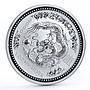 Australia 1 dollar Lunar Calendar series I Year of the Dragon silver coin 2000