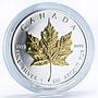 Canada 5 dollars Maple Leaf gilded silver coin 2009