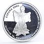 Spain 10 euro Don Quixote's Jubilee series Battle with Wineskin silver coin 2005