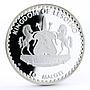 Lesotho 10 maloti Football World Cup in Spain proof silver coin 1982