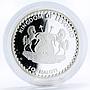 Lesotho 10 maloti Football World Cup in Spain proof silver coin 1982