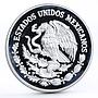 Mexico 5 pesos World Wildlife Fund Wolf Lobo proof silver coin 1998