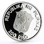 Philippines 200 piso WWF series Mindoro Buffalo proof silver coin 1987