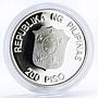 Philippines 200 piso WWF series Mindoro Buffalo proof silver coin 1987