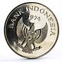 Indonesia 5000 rupiah Animal series Orangutan proof silver coin 1974