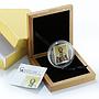 Cook Islands 5 dollars Saints St. Alexander Nevsky silver proof color coin 2011