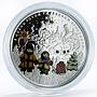 Cook Islands 5 dollars Happy New Year Merry Christmas colored silver coin 2012