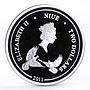 Niue 2 dollars Love Forever Doves Wedding colored proof silver coin 2011