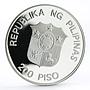 Philippines 200 piso WWF series Mindoro Buffalo proof silver coin 1987