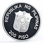 Philippines 200 piso WWF series Mindoro Buffalo proof silver coin 1987