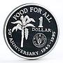 Trinidad and Tobago 1 dollar 50th Anniversary of FAO Banana silver coin 1995