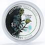 Cook Islands set of 5 coins Australian Flora Plants colored silver coins 1999