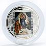 Cook Islands 20 dollars Raphael Art The Sistine Madonna colored silver coin 2009