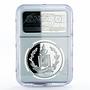 Mongolia 250 togrog Endangered Wildlife Antelopes PF70 NGC silver coin 1993