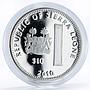 Sierra Leone 10 dollars Holy Churches The Chapel of Miracle silver coin 2010