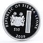 Sierra Leone 10 dollars Holy Churches The Basilica of Fatima silver coin 2009