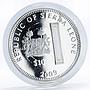 Sierra Leone 10 dollars Holy Churches The Rosary Basilica silver coin 2010