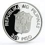 Philippines 200 piso WWF series Mindoro Buffalo proof silver coin 1987